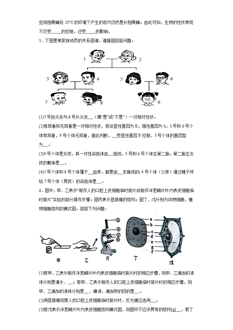 2024年中考生物专题复习：综合题（含答案）第3页