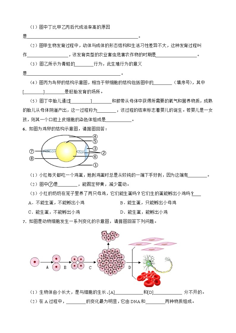 2024年中考生物二轮专题复习：生物的延续与发展读图题（含答案）第3页