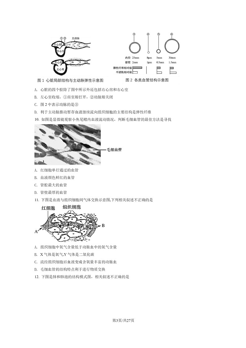 [生物]2022北京密云初一下学期期末试卷及答案03