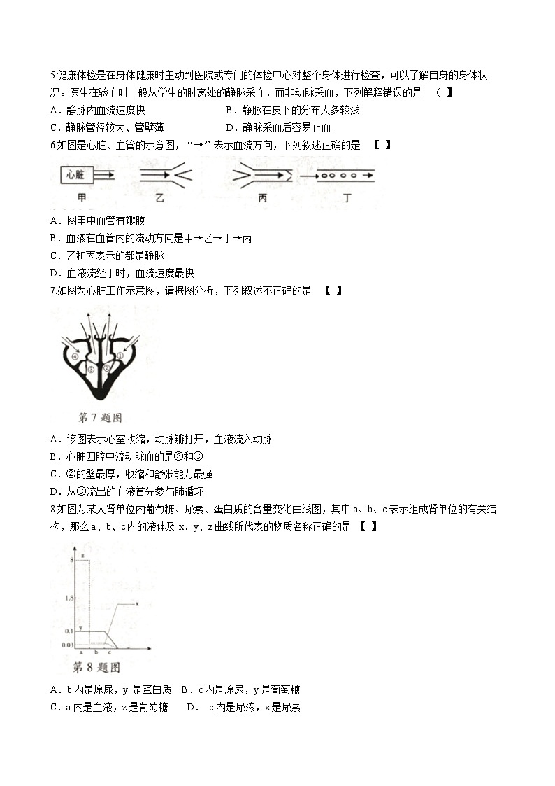 河南省商丘市虞城县城区学校2023-2024学年七年级下学期期末考试生物试卷02