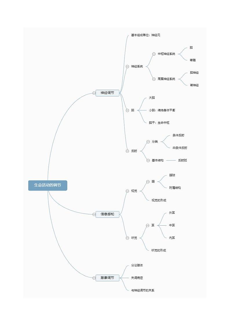 第十六章 人体生命活动的调节【速记清单】（原卷版+解析版）2023-2024学年八年级生物上册单元速记·巧练（苏科版）02