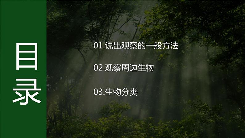 人教版 初中生物七年级上册1.1.1 观察周边环境中的生物课件+视频04