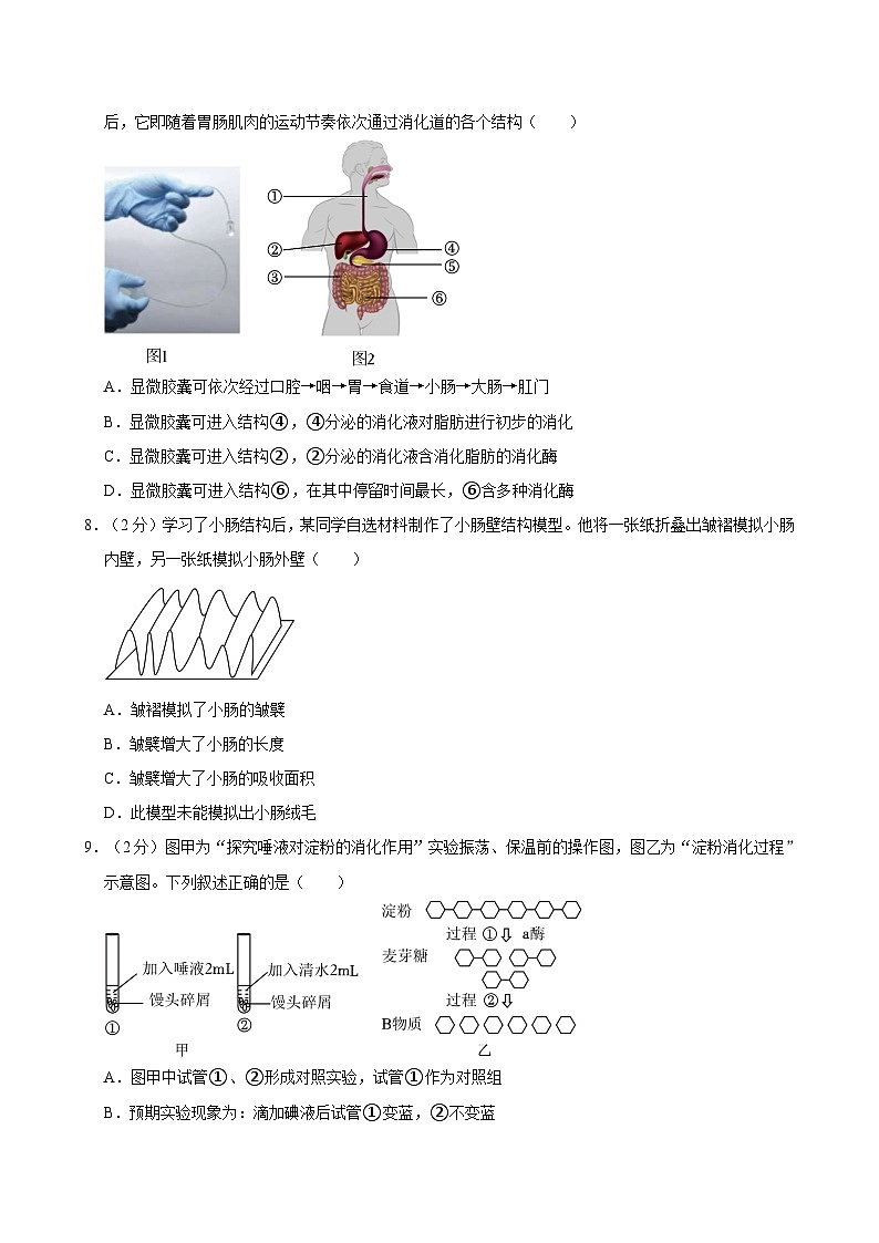 2023-2024学年安徽省合肥市蜀山区七年级（下）期末生物试卷第2页