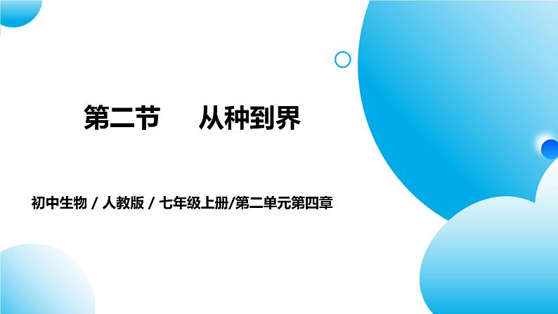 【核心素养目标】人教版初中生物七年级上册2.4.2《从种到界》课件+视频+教学设计+同步分层练习（含答案）01