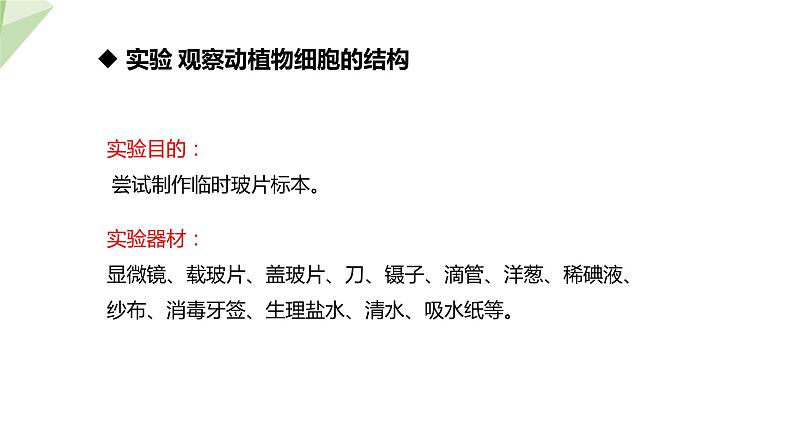 1.2.1 细胞的结构和功能 课时1 课件  2024年初中秋季济南版生物七年级上册07