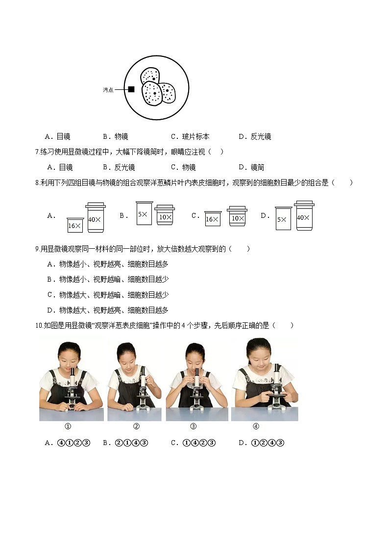 【人教版】七上生物  1.2.1 学习使用显微镜（课件+练习）02