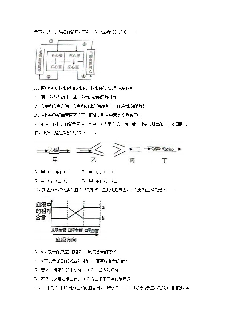 [生物][期末]山东省滨州市博兴县2023-2024学年七年级下学期7月期末试题第3页