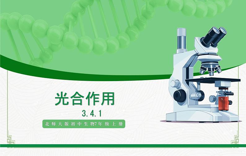 北师大版生物七年级上册 3.4.1 光合作用 教学课件01