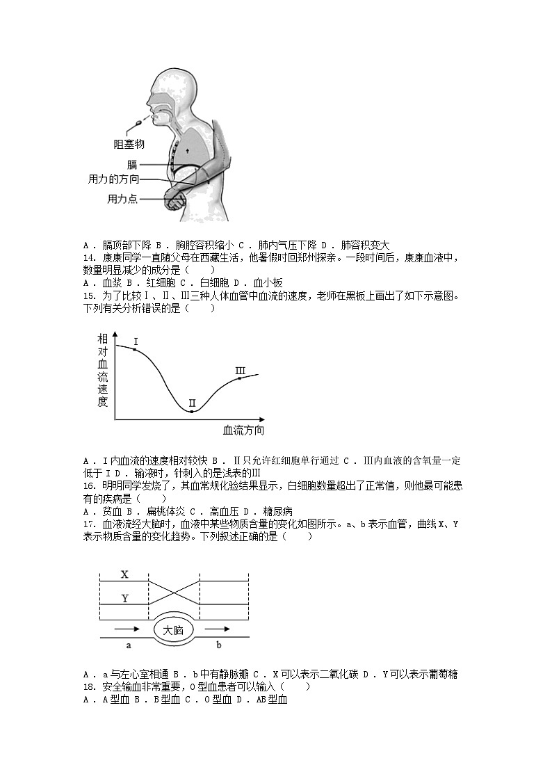 [生物][期末]河南省郑州市四中集团校2023-2024学年七年级下学期期末生物试题03
