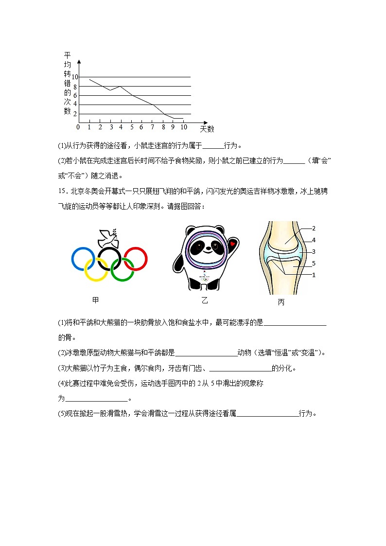 【核心素养】人教版初中生物八年级上册5.2.2《先天性行为和学习行为》课件＋课时练习＋教案（含教学反思）03