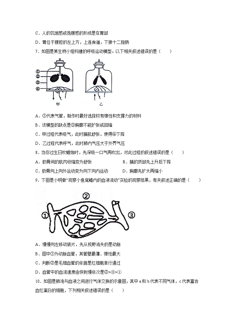 [生物][期末]山东省临沂市郯城县2023--2024学年七年级下学期期末试题第2页