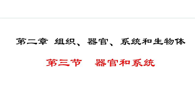 1.2.3  器官和系统 课件--2024-2025学年冀少版生物七年级上册01