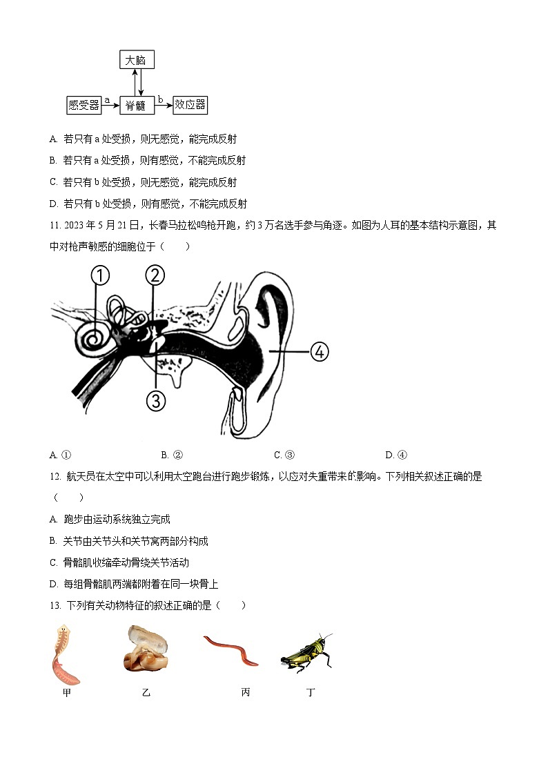 [生物]2023年吉林省长春市中考真题生物试卷(原题版+解析版)03