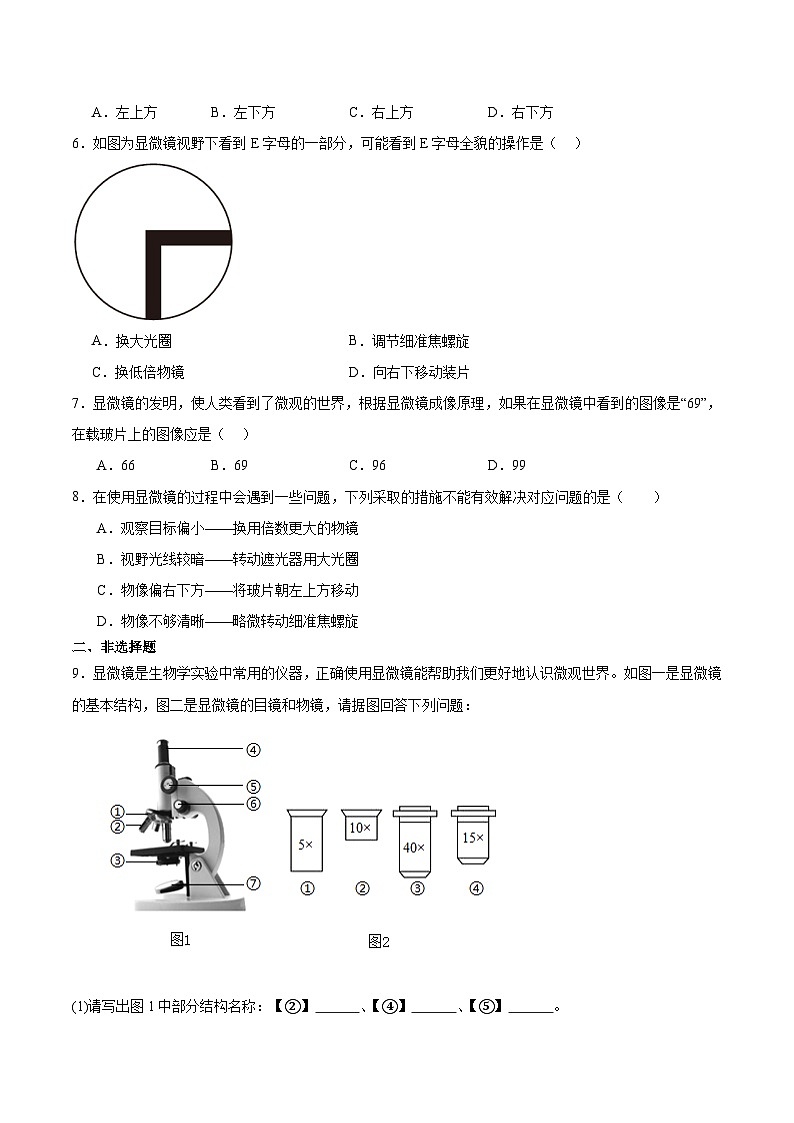 【核心素养】冀少版（2024）生物七年级上册 1.1.1 显微镜的使用 同步课件+同步练习02