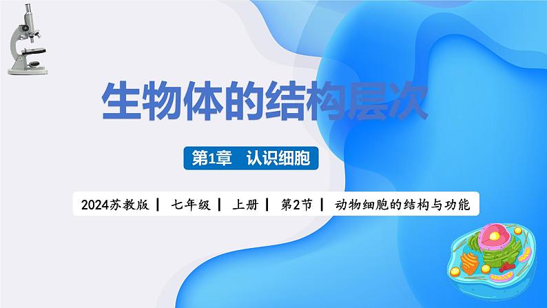 【核心素养】苏教版（2024）生物七年级上册 1.1.2 动物细胞的结构与功能（教学课件+同步练习）01