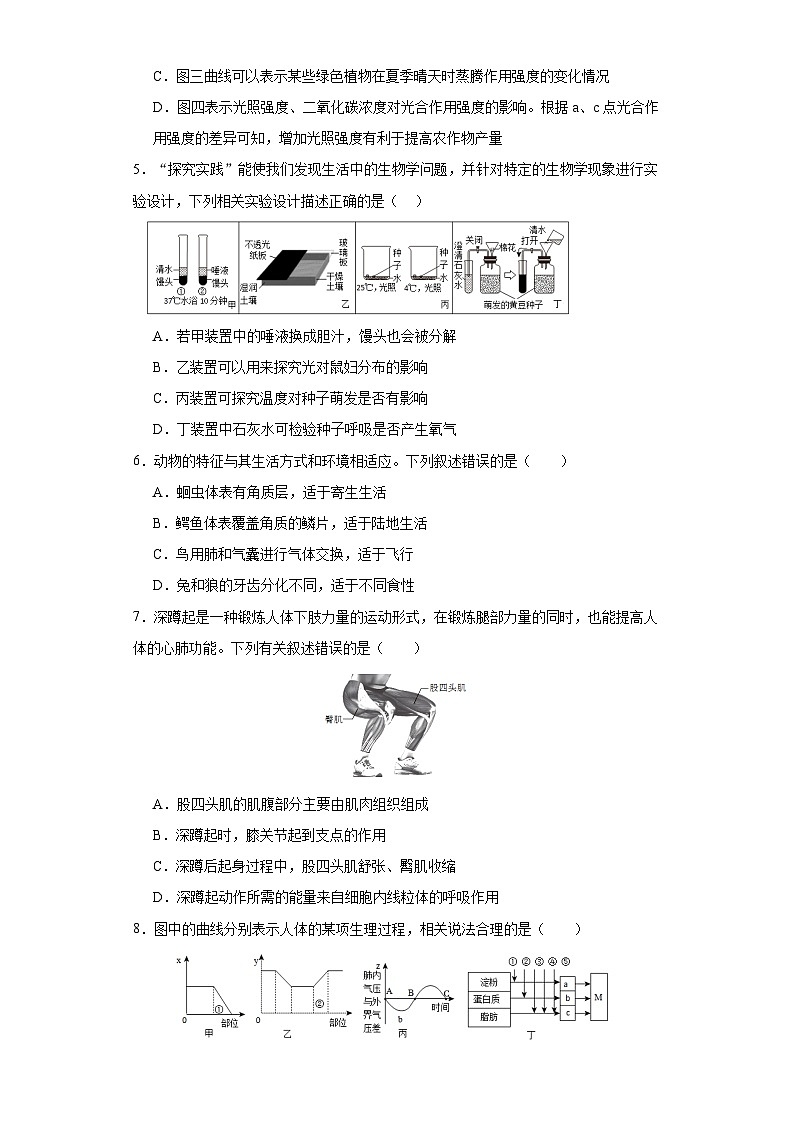 2024年山东省菏泽市巨野县中考二模生物试题02
