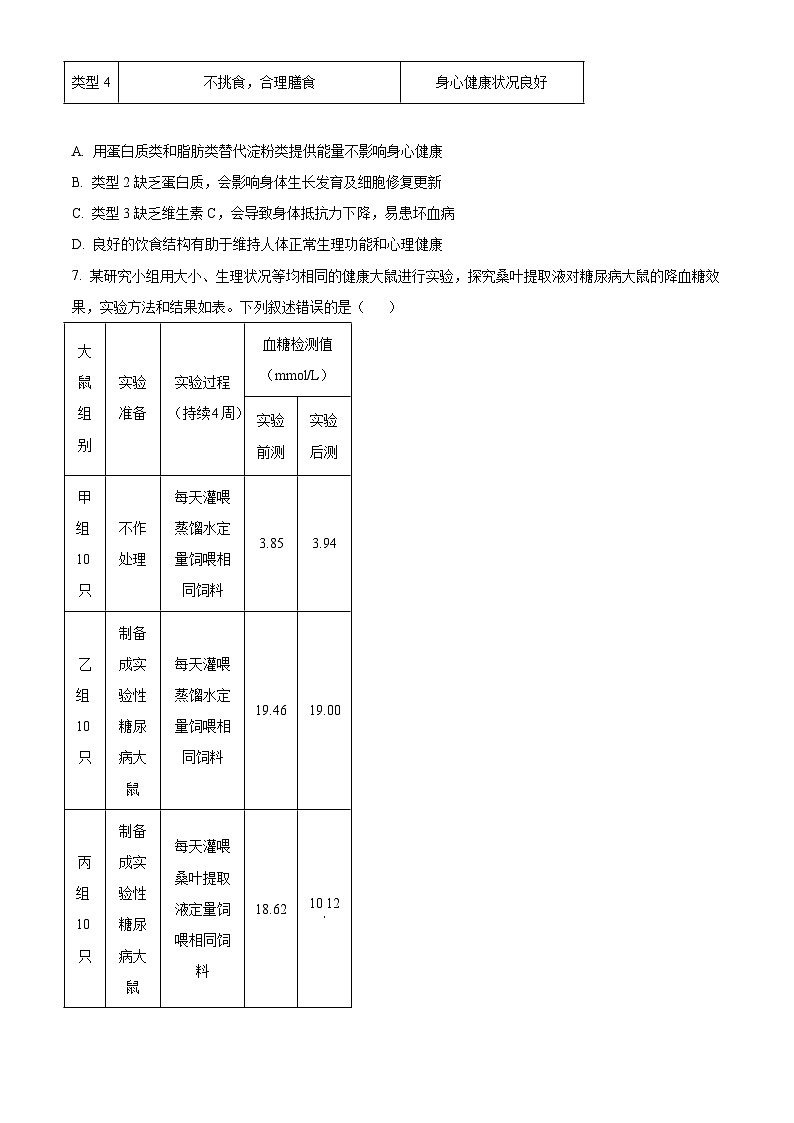2024年山东省泰安市中考生物真题（2份打包，原卷版+解析版）03
