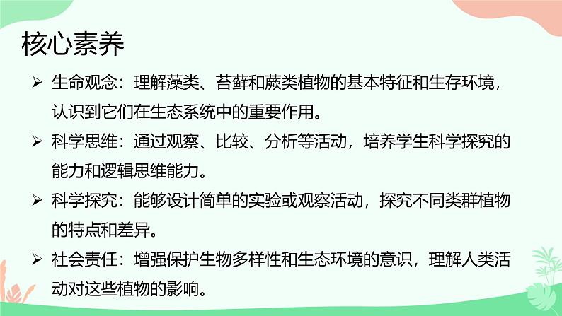 【核心素养】人教版初中生物七年级上册2.1.1《藻类、苔藓和蕨类》课件＋教案（含教学反思）+学案02