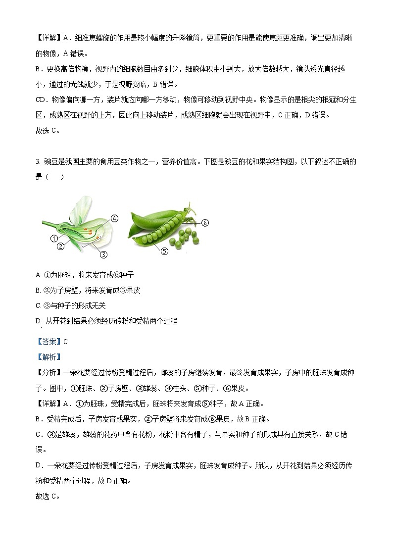辽宁省沈阳市铁西区2024年中考一模生物学试题（解析版）02