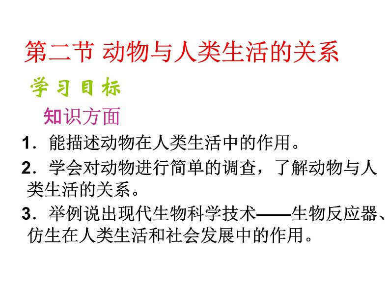 生物鲁科五四版八年级上册 7.3.2 动物与人类生活的关系 课件02