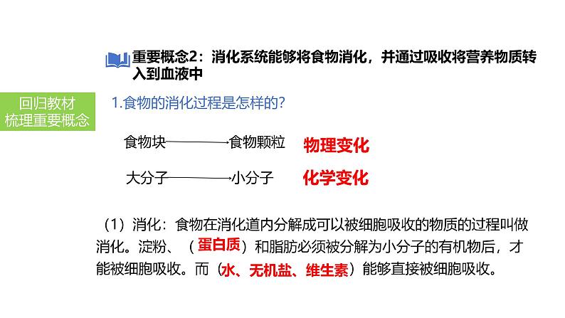 2025中考生物一轮复习课件 第14讲 消化和吸收课件06