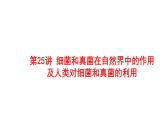 2025中考生物一轮复习课件 第25讲 细菌和真菌在自然界中的作用以及人类对细菌和真菌的利用