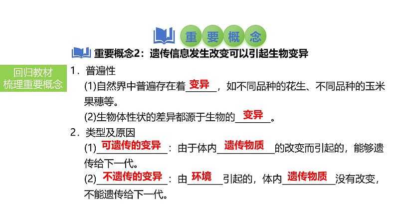 2025中考生物一轮复习课件 第31讲 人的性别遗传与生物的变异课件07