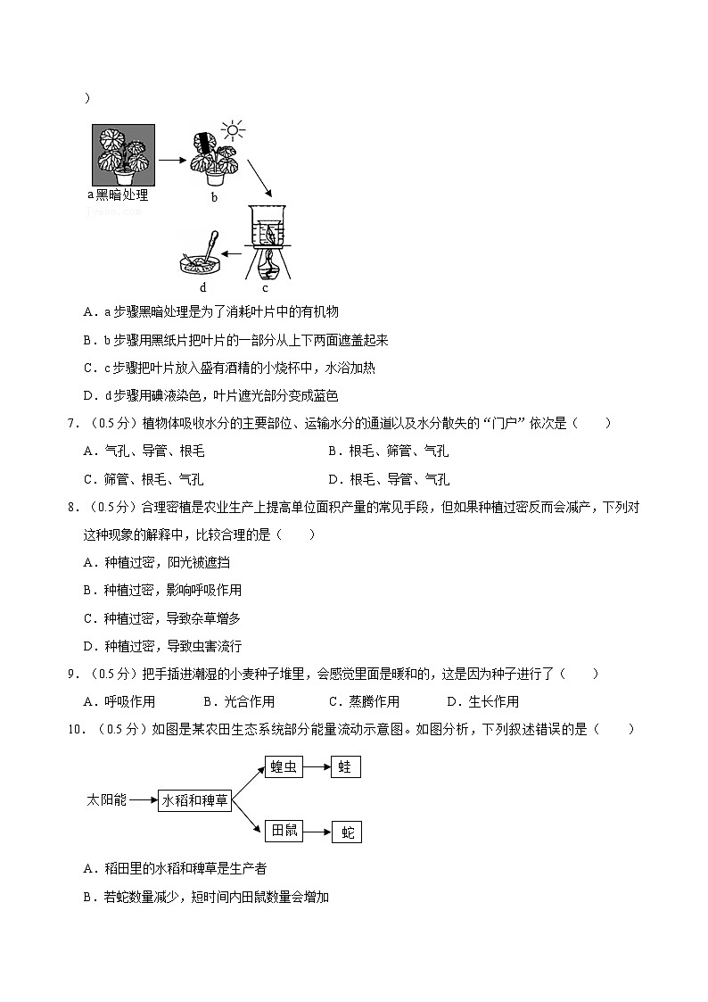 宁夏银川市第十五中学2021-2022学年八年级下学期期中考试生物试卷第2页