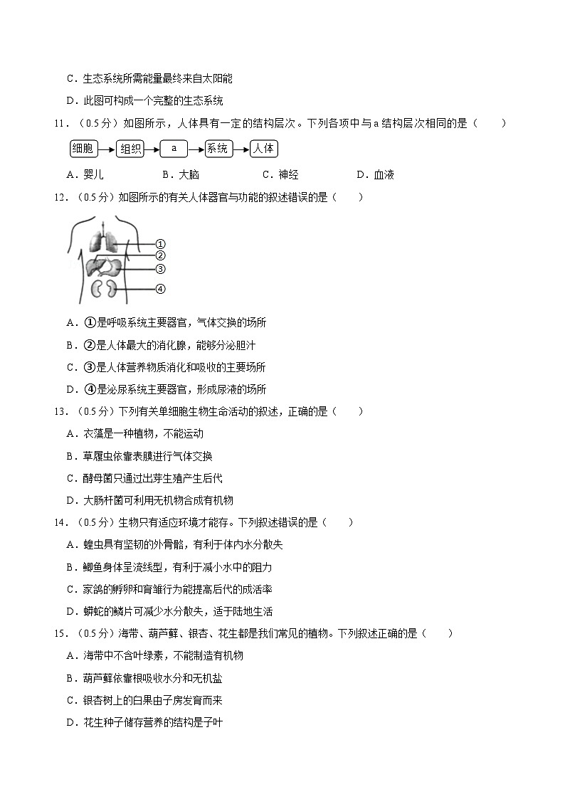 宁夏银川市第十五中学2021-2022学年八年级下学期期中考试生物试卷第3页