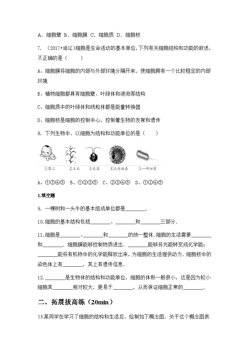 人教版（2024）初中生物学七年级上册1.2.4《细胞的生活》课件＋教案+学案+分层练习02