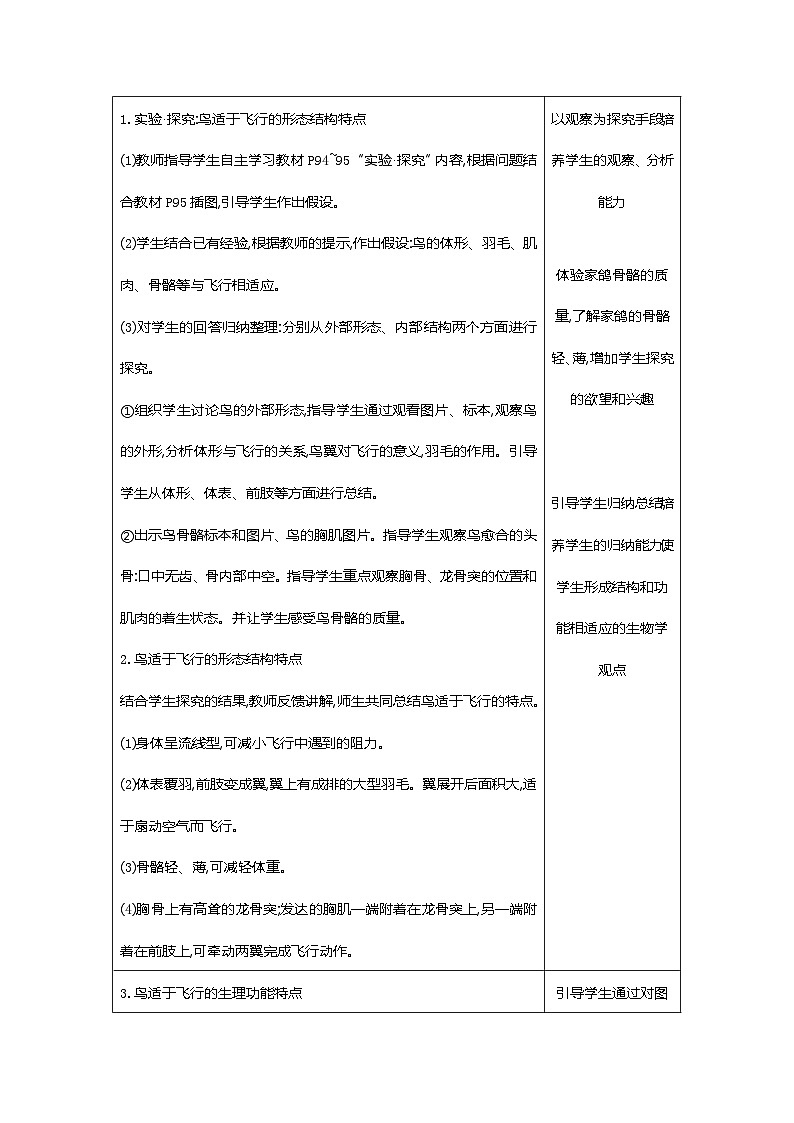 【新教材新课标】人教版生物七上2.2.2脊椎动物--鸟和哺乳动物 课件+教案+习题 （含答案）02