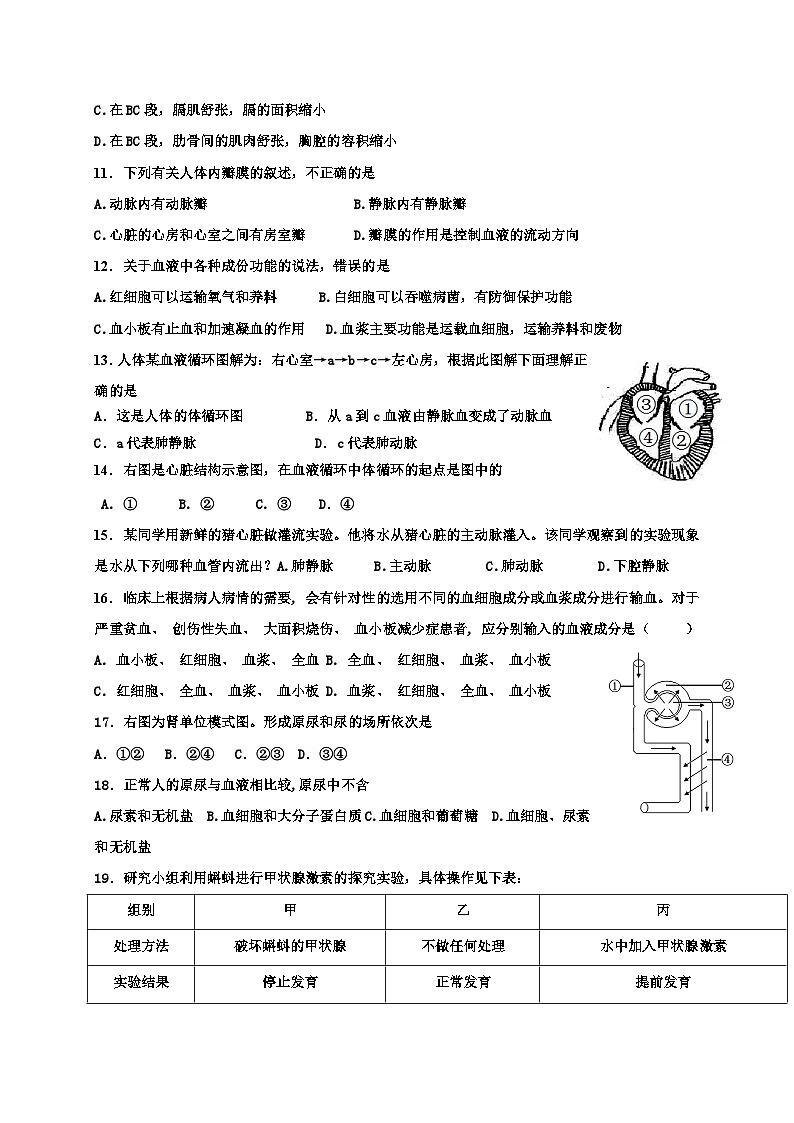 四川省乐山市马边县第一中学2022-2023学年七年级下学期期末考试生物试题第2页