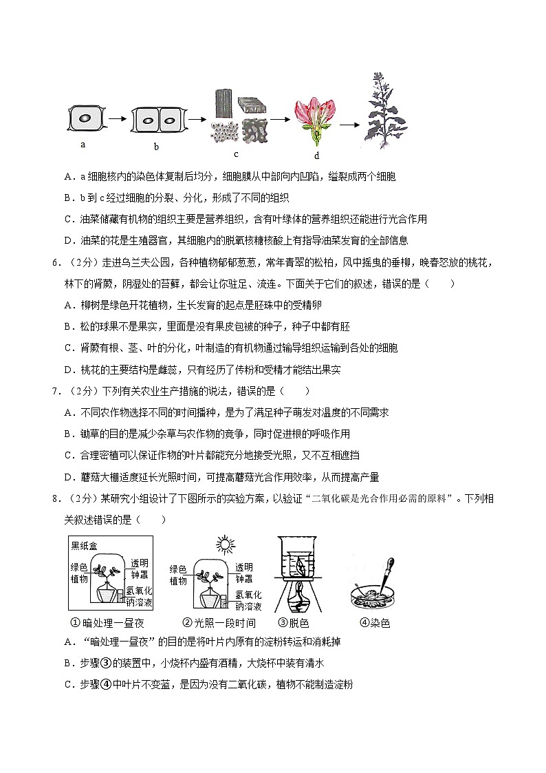 2021年内蒙古呼和浩特市中考生物试卷02