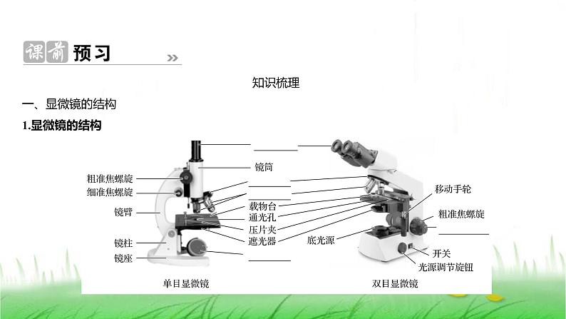 人教版七年级生物上册第一单元第二章第一节学习使用显微镜课件02