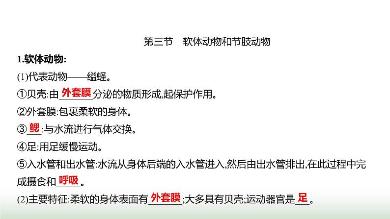 人教版八年级生物上册期末基础全回顾课件07