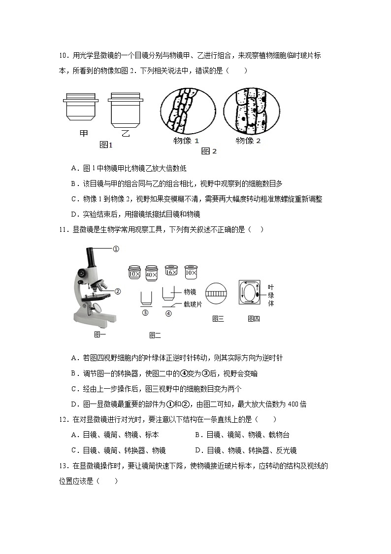 河北省保定市雄县第一初级实验中学2024-2025学年七年级上学期第一次月考生物试题第2页