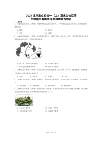 [生物]2024北京重点校初一上学期期末真题分类汇编：圈中有哪些绿色植物章节综合