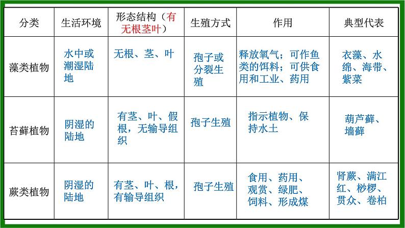 人教版生物七年级上册2.1.1《藻类、苔藓和蕨类植物》课件第6页