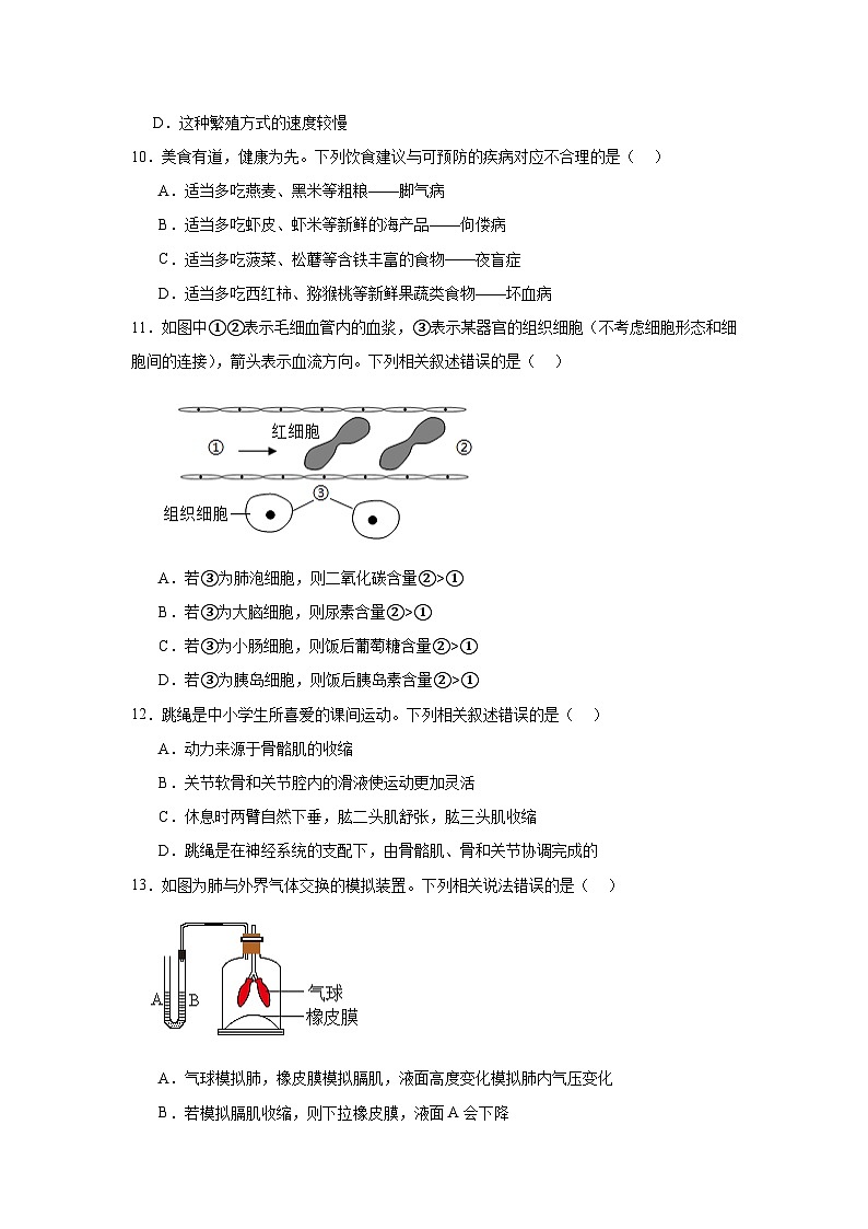 2024年山东省济宁市中考生物试题第3页