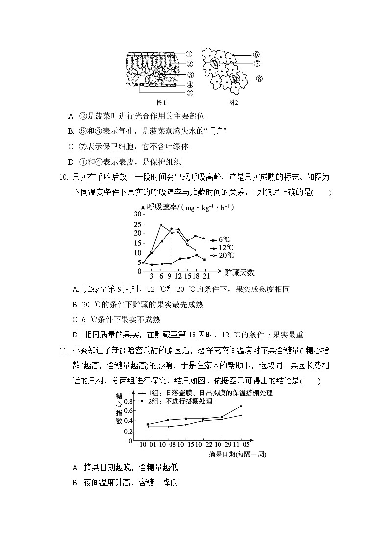 冀少版八年级生物上册期末学情评估检测含答案03