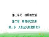 冀少版八年级生物上册第三单元第三节无机盐与植物的生长课件