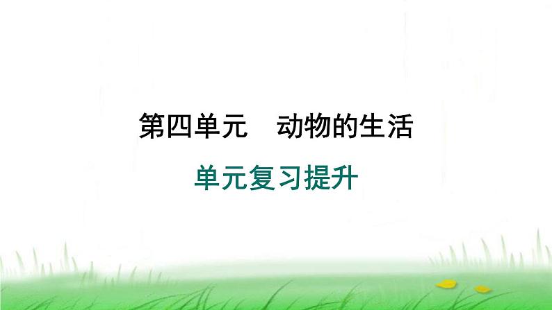 冀少版八年级生物上册第四单元复习提升课件第1页