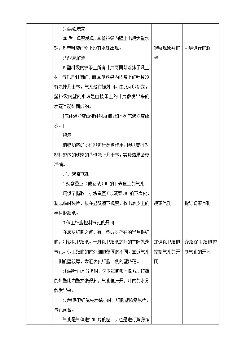 【新课标】冀少版生物八上3.4.2《蒸腾作用》课件+教案+学案02