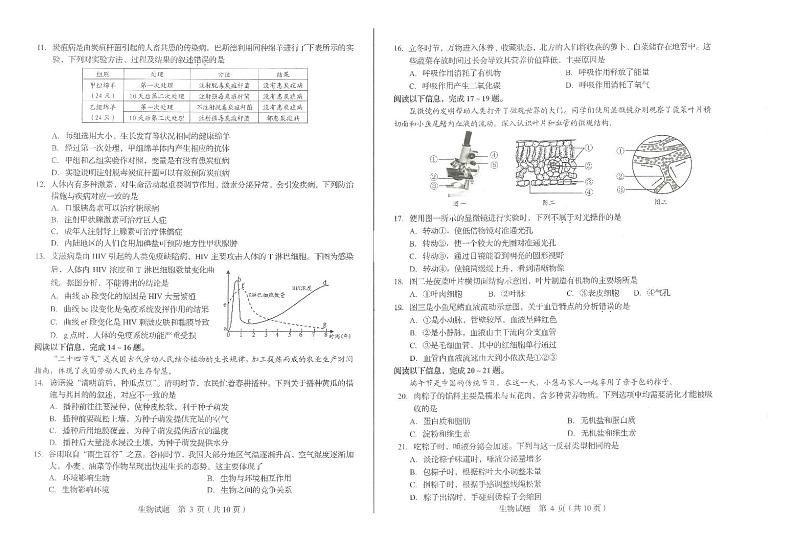 2024年山东省青岛市中考生物试题第2页