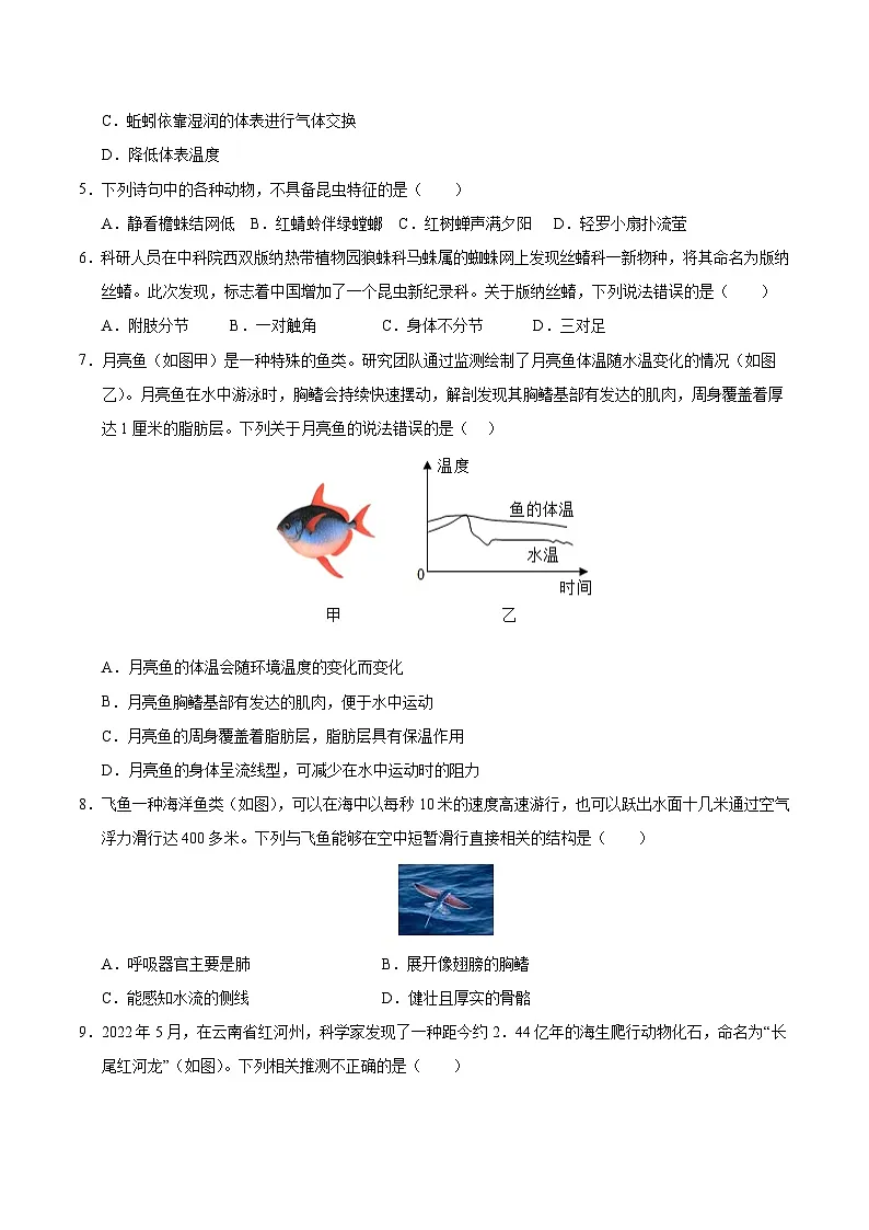 八年级生物期中模拟卷（考试版A4）（深圳专用）第2页