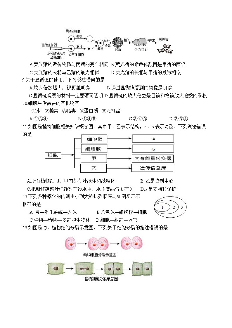 202410七年级生物试题(1)第2页