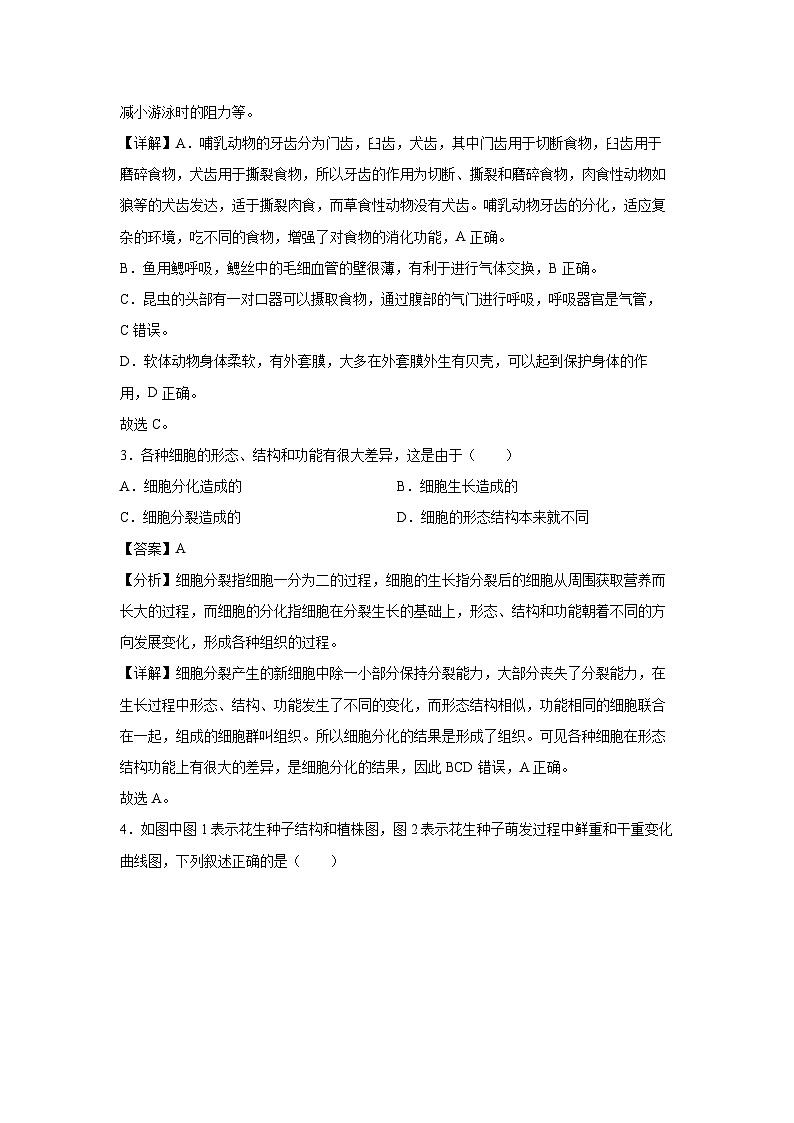 卷06-备战2024年中考生物全真模拟押题卷（湖南省卷）生物试卷（解析版）第2页