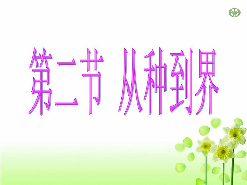 人教版生物八年级上册6.1.2《从种到界》课件第1页