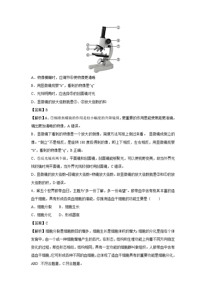 2024年 广州中考模拟测五生物试卷(解析版)第2页