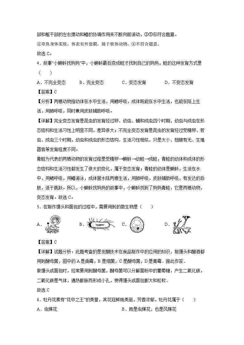 卷05-备战2024年中考生物全真模拟押题卷(辽宁卷)生物试卷(解析版)第3页